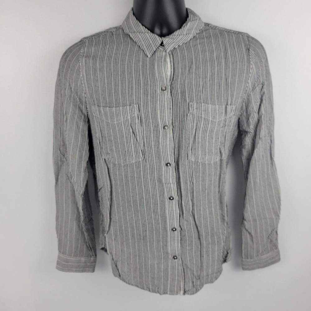 Lucky Brand button down shirt blouse 63‎ womens viscose M